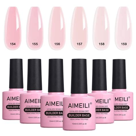 AIMEILI Nude Pink Builder Base Gel For Nails No Need Slip Solution Builder Extension Soak Off