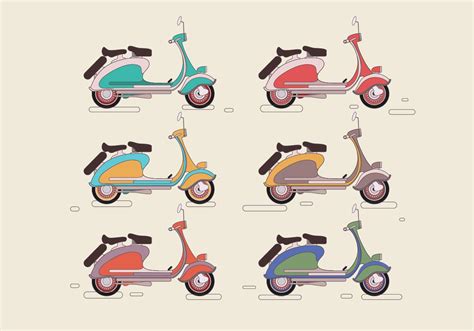 Lambretta Colorful Vector 146349 Vector Art at Vecteezy