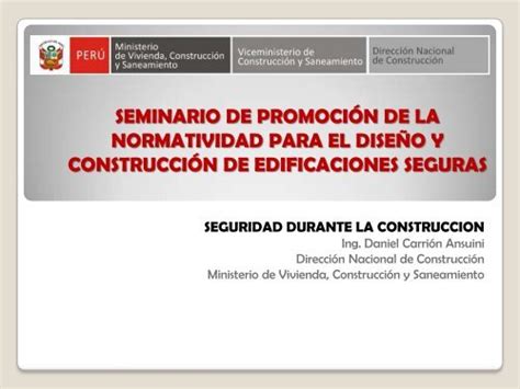 Norma G Ministerio De Vivienda Construcci N Y Saneamiento