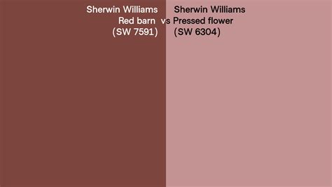 Sherwin Williams Red Barn Vs Pressed Flower Side By Side Comparison