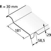 VMZINC Faitage simple à ourlet de 14 zinc naturel 333x0 65mm longueur