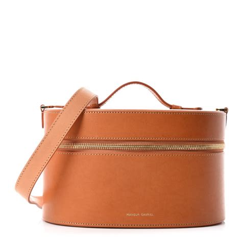 MANSUR GAVRIEL Calfskin Train Case Crossbody Cammello 714060 FASHIONPHILE