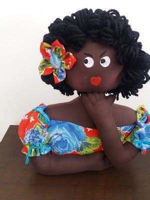 Boneca Namoradeira Peso De Porta Molde Bonecas De Pano Negras