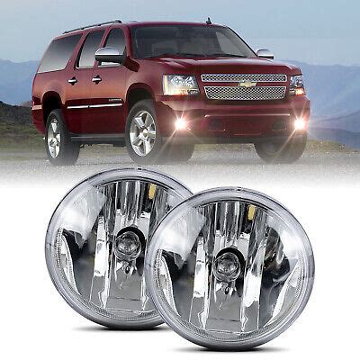 Pair For Chevy Tahoe Avalanche Suburban Gmc Clear Fog Lights