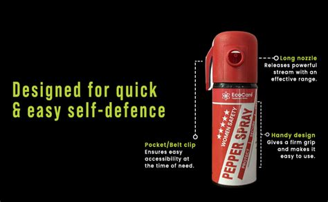 Ecocare Pepper Spray Ultra Powerful Women Safety Self Defence Red