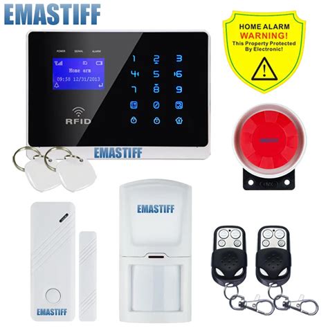 Free Shipping Wireless Gsm Sms Text Touch Keypad Alarm System New Pir