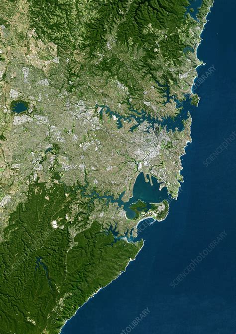 Sydney, satellite image - Stock Image - E780/1407 - Science Photo Library