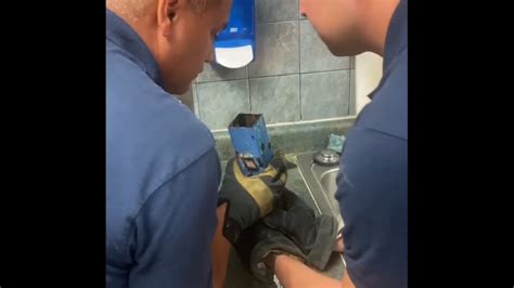 Firefighters Free Tiny Kitten Stuck Inside A Pipe To Reunite It With Human Watch Trending