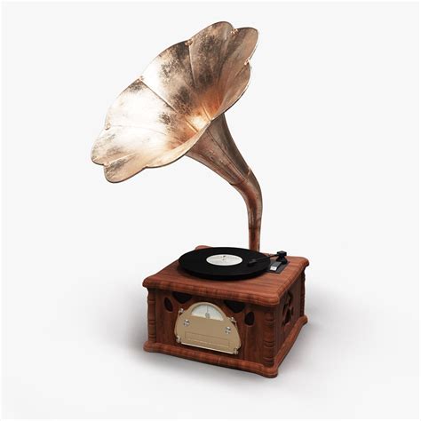 Old Gramophone Free 3d Model 3ds Obj Fbx Free3d