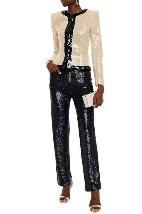 BALMAIN Sequined Mesh Jacket THE OUTNET