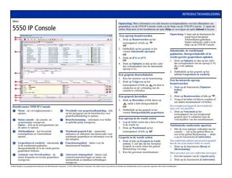 Quick Reference Guide Template Mitel Edocs