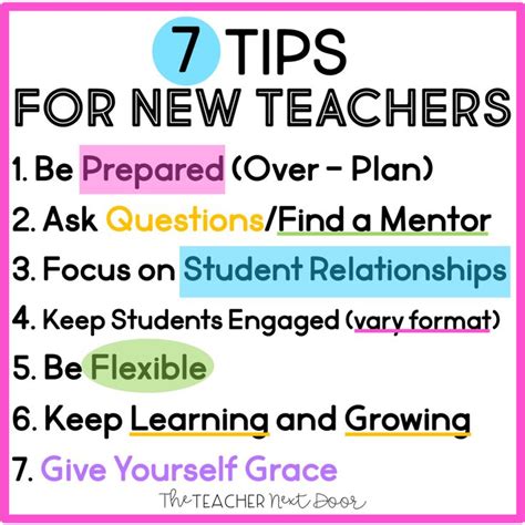 Tips For New Teachers The Teacher Next Door New Teachers Teachers