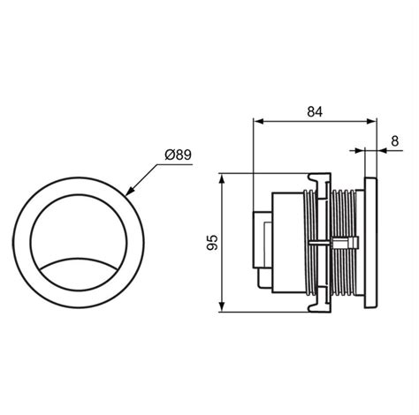 Ideal Standard Push Button Finger Pneumatic Dual Flush S1084aa S4498aa