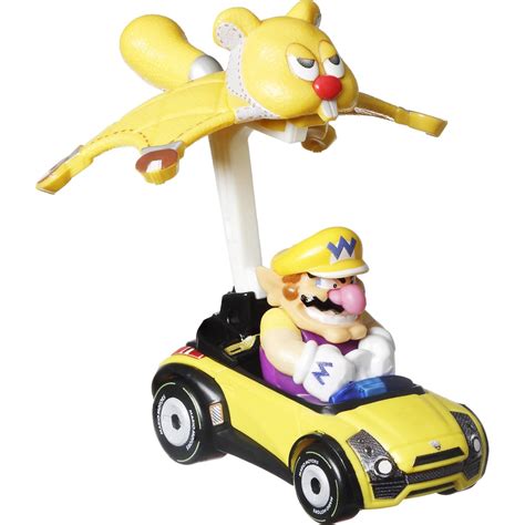 Mattel Hot Wheels Αυτοκινητάκια Mario Kart Με Ανεμόπτερο Wario in Sports Coupe with Waddle Wing
