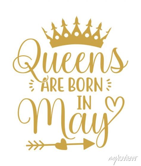 Queens Are Born In May Svg May Queen Svg Taurus Svg Aries Wall Mural