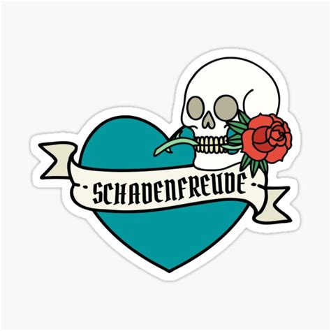 Schadenfreude Skull Tattoo Sticker For Sale By Jancini Redbubble