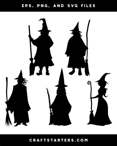 Standing Witch Silhouette Clip Art Witch Silhouette Silhouette Clip