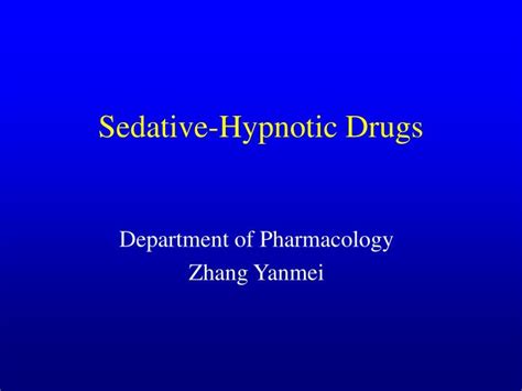 Ppt Sedative Hypnotic Drugs Powerpoint Presentation Free Download