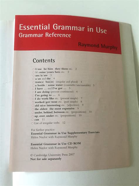 Essential Grammar in Use 3th (third) edition Text Only: Raymond Murphy ...