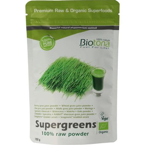 Biotona Supergreens Raw Powder Bio 150 Gram