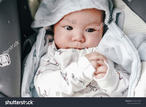 Portrait Cute Chinese American Baby Stroller Stock Photo 1476317087