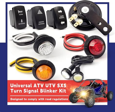 Dusledel Universal Atv Utv Sxs Turn Signal Street Legal Kit India Ubuy