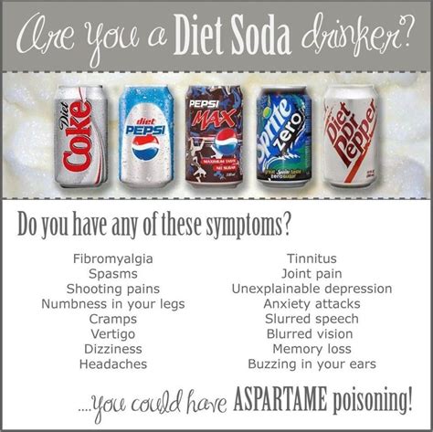 Aspartame Poisoning Symptoms Diet Soda Plexus Products