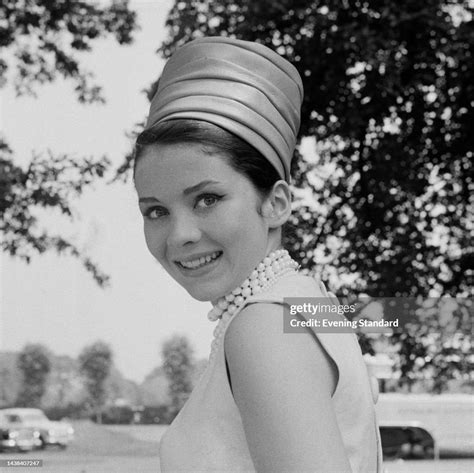 British Actress And Model Judy Huxtable Wearing A Pillbox Turban Hat