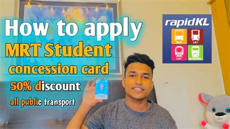 How To Apply Mrt Student Concession Card Discount All Public