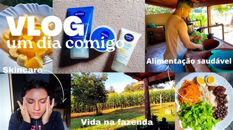 Um dia comigo alimentação saudável skincare cuidados a casa