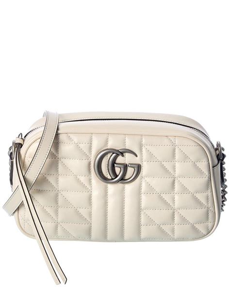 Gucci Gg Marmont Small Matelasse Leather Shoulder Bag In Natural Lyst