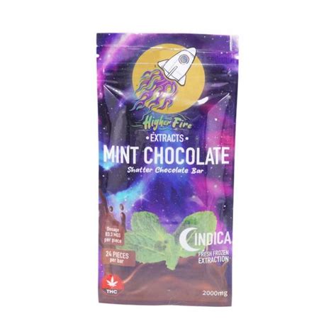 Buy Higher Fire Extracts Shatter Chocolate Bar Mint Mg Thc