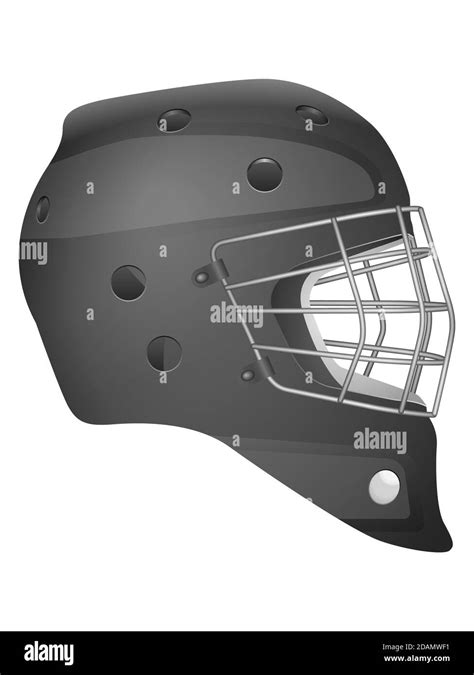 Hockey Goalie Mask On A White Background Vector Illustration Stock