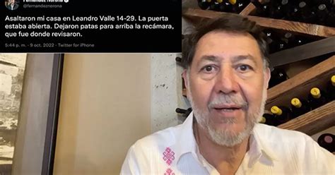 Asaltan casa de Fernández Noroña dejaron patas para arriba la recámara