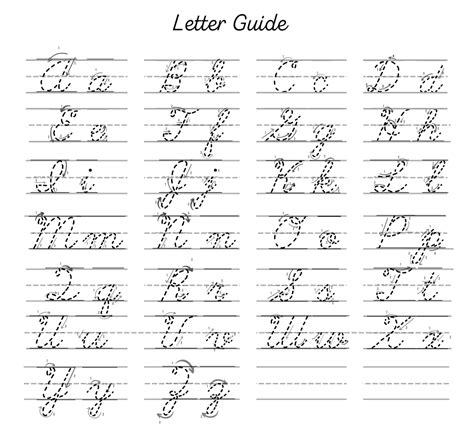 How To Learn Cursive Writing Free Worksheets