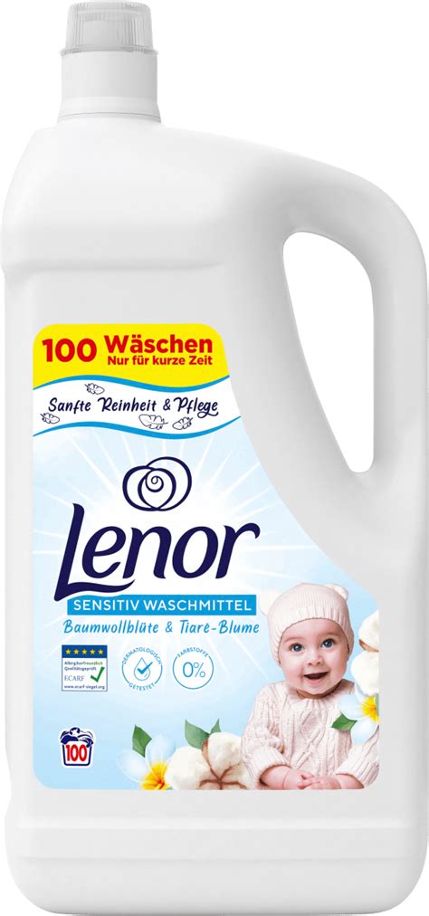 Lenor Vollwaschmittel sensitiv flüssig 100 Wl dauerhaft günstig online