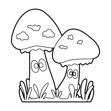 Premium Vector Hand Drawn Cute Mushroom Coloring Book