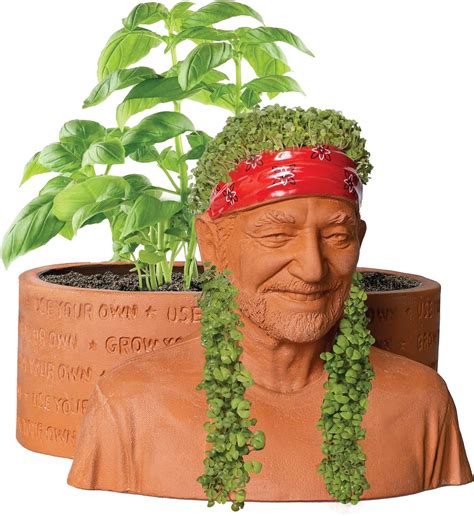 Chia Pet Willie Nelson Edition Herb Planter with Seeds Packets ...