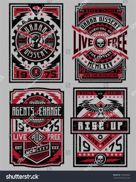 Propaganda Poster Set Stock Vector (Royalty Free) 169200920 | Shutterstock