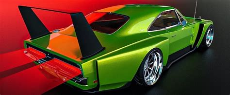 Dodge Charger Daytona Cgi Adds Restomod Widebody Kit To Match Crazy