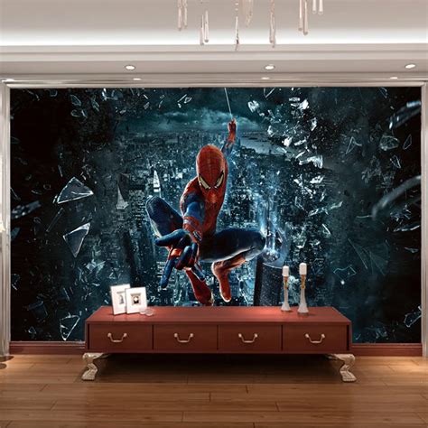 Popular Spiderman Wall Mural Buy Cheap Spiderman Wall Mural Lots From