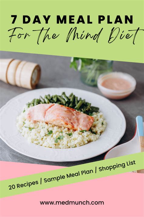 7 Day Mind Diet Meal Plan Menu And Pdf Medmunch