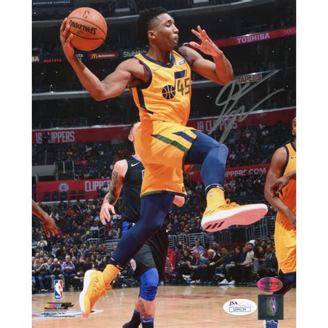 Donovan Mitchell Signed Jazz X Photo Jsa Coa Mitchell Coa