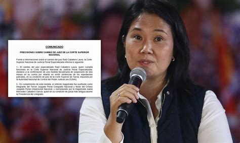 Keiko Fujimori Pj Hace Precisi N Sobre Cambio De Juez De La Corte