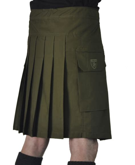 Recon 2 Hiking Kilt Green Rip Stop Athletic Outdoor Kilt