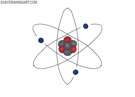 How To Draw An Atom Easy Drawing Art