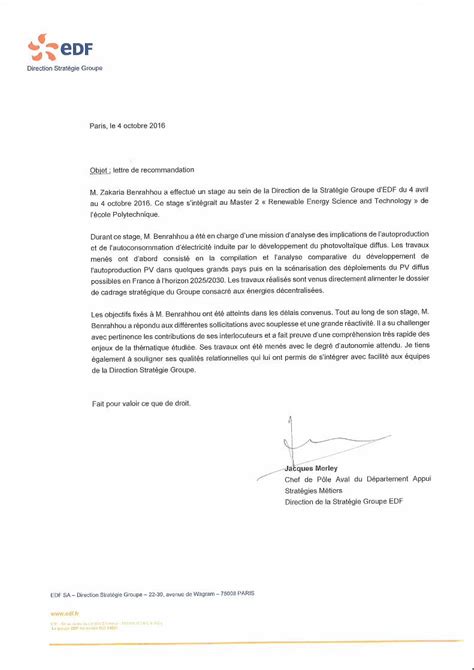 PDF Lettre De Recommandation EDF DOKUMEN TIPS