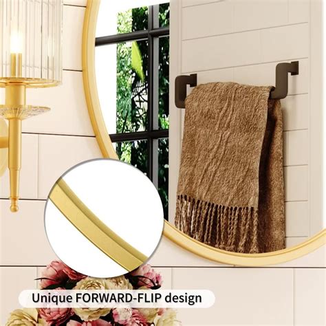 Growsun Gold Round Mirror 24 Inch Circle Wall Mirror For Bathroom