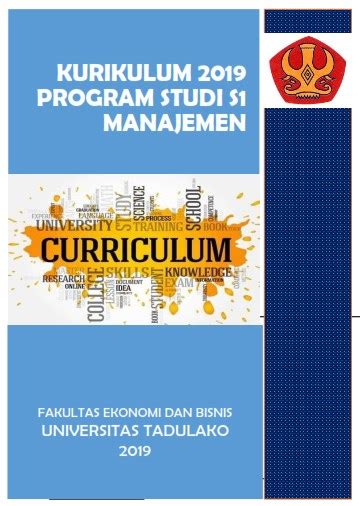 Kurikulum Program Studi S Manajemen Untad Program Studi S Manajemen