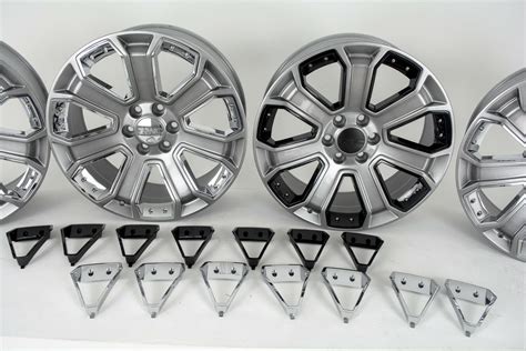 2018 Yukon Denali Wheels Rims Ck164 Ck190 Gmc Sierra Chrome Black Inserts 2017 Ebay